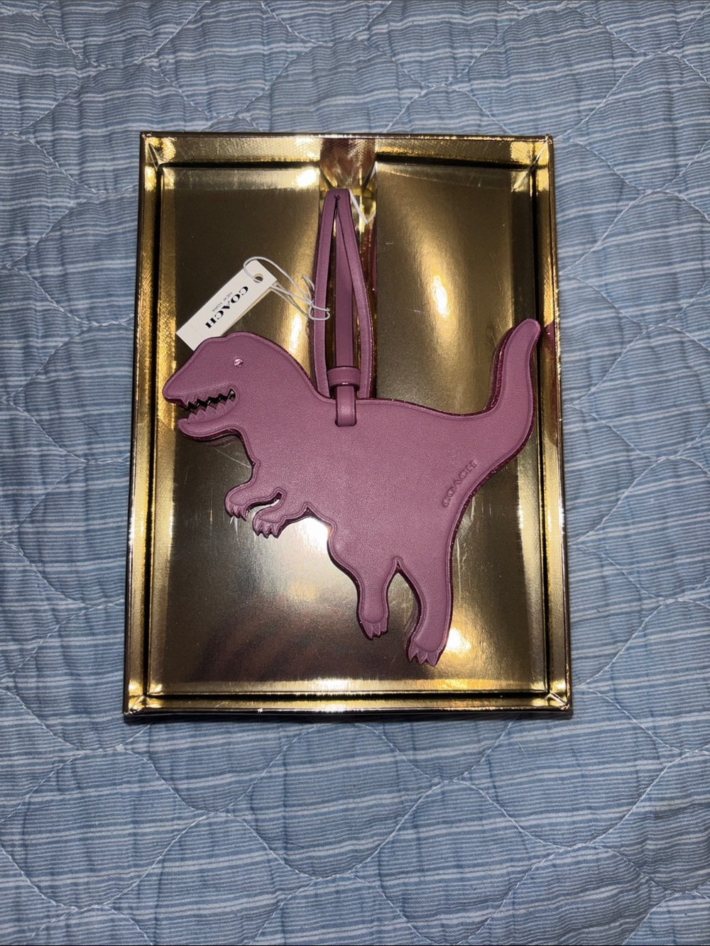Coach Mauve Dinosaur Bag Charm